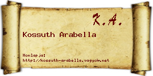 Kossuth Arabella névjegykártya